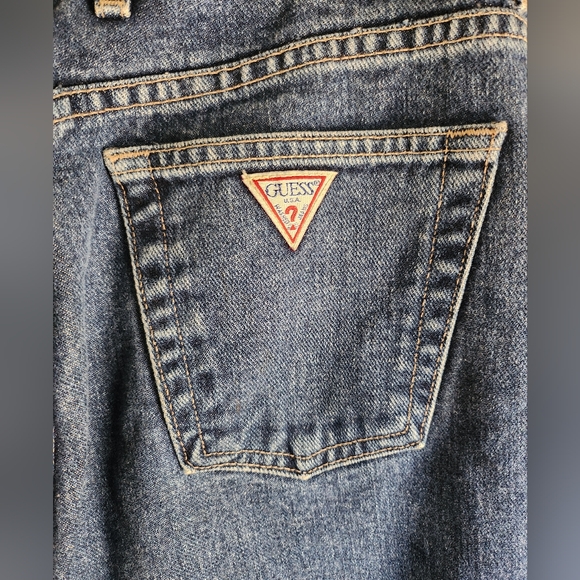 Vintage 1980s Guess by George Marciano Blue Jeans Size 32 - Picture 3 of 5